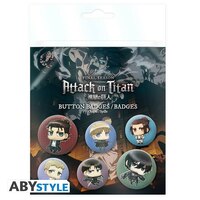 Attack on Titan - "Chibi characters" - Badge Pack - ABYStyle (1)