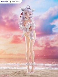 Alya - White Fox - Tenitol Tall PVC Statue by Furyu (31 cm) - 10