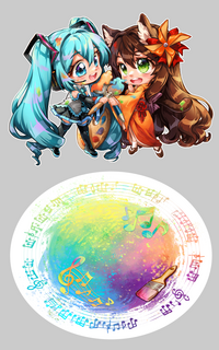 Hatsune Miku - Miku Expo 2024 - Acrylaufsteller (Hatsune Miku x Figu-Chan Chibis) - Nashi (1)