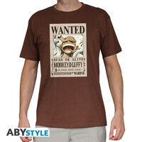 Wanted Ruffy - Men's T-Shirt (schwarz) - L - AbyStyle (1)