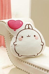 Molang mit Herzballon - Konturform Kissen (35 x 30 x 8 cm) (1)
