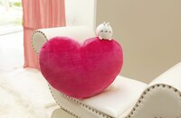 Molang - Herzförmiges Kissen mit Molang Kuscheltier (42 x 27 cm) (1)