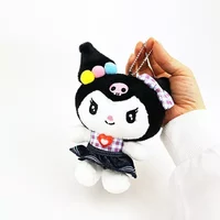 Kuromi - Plüsch (Gingham Denim Mascot with Ball Chain) - Sanrio (1)