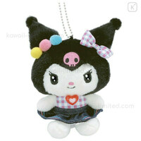 Kuromi - Plüsch (Gingham Denim Mascot with Ball Chain) - Sanrio (1)