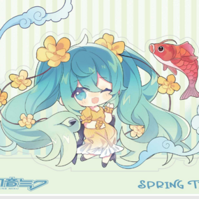 Hatsune Miku - Spring Time Chibi with Koi - Acrylic Stand - Pop Buddies - Profil