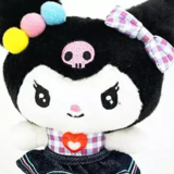 Kuromi - Plush (Gingham Denim Mascot with Ball Chain) - Sanrio