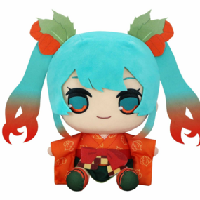 Hatsune Miku - Flower Fairy Winter Cherry - Kyurumaru Big Plush - Furyu (29 cm) - Profil