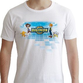Digimon T-Shirt - Tai Yagami, Matt Ishida, Agumon and Gabumon - Size S - Profil