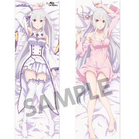 Emilia - Re:Zero Starting life in Another World -  Dakimakura Pillow Case - 160 x 50cm - Profil