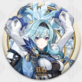 Eula - Genshin Impact - Mondstadt Series Chara Tin Plate Badge - Profil