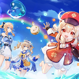 Klee, Jean und Barbara (Midsummer Island Adventure) - Genshin Impact - Mousepad /Spielmatte