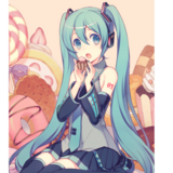 Vocaloid Wallscroll Miku Hatsune Cupcake - Sakami