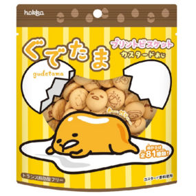 Gudetama - Leckere Biscuit Kekse mit Charakter Aufdruck - Hokuriku Seika - 45 g - Profil