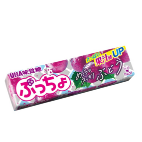 Puccho - Japanische Kaubonbons mit Trauben-Geschmack - U-HA MIKAKUTO - 50 g - Profil