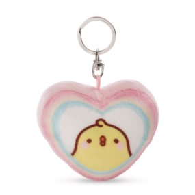 Molang - Piu Piu - Schlüsselanhäger herzförmig - Plüsch - Profil