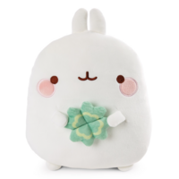 Molang - Molang with shamrock - Figural cushion (25 cm)