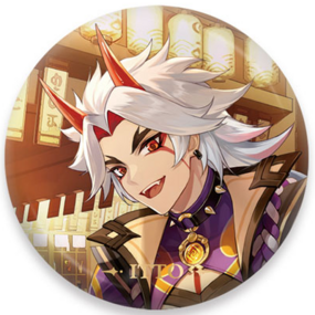 Itto Arataki - Button - Genshin Impact - miHoYo - Profil
