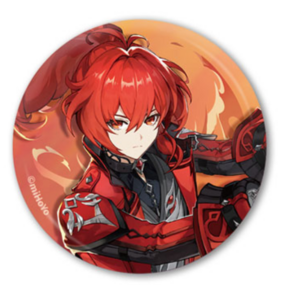 Diluc - Genshin Impact - "Summer Fantasia" Red Dead of Night - Button - miHoYo - Profil