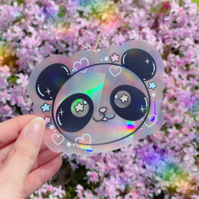 Suncatcher Pandahead - sticker for windows with rainboweffekt - melisartwork - Profil