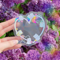 Suncatcher Pandaherz - Fenstersticker für Regenbogen - melisartwork