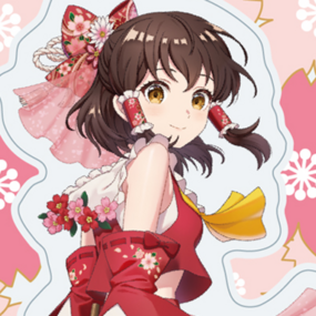 Reimu Hakurei - Touhou Project - Acrylic Stand (Hanafuda Pattern) - Tokyo Gets - Profil