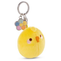 Molang - Piu Piu with Rainbow Flower Pendant - Keychain
