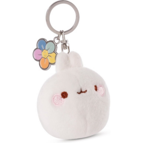 Molang with Rainbow Flower Pendant - Keychain - Profil