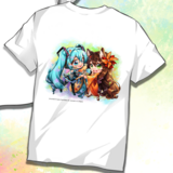 Hatsune Miku - Miku Expo 2024 - T-Shirt - Größe XXL (Hatsune Miku x Figu-Chan Chibis) - Nashi