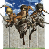 Eren, Mikasa & Armin - Attack on Titan Acrylic Diorama - Sakami