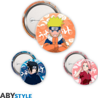 Naruto, Sasuke & Sakura (Team 7) - Naruto - Button Set - AbyStyle